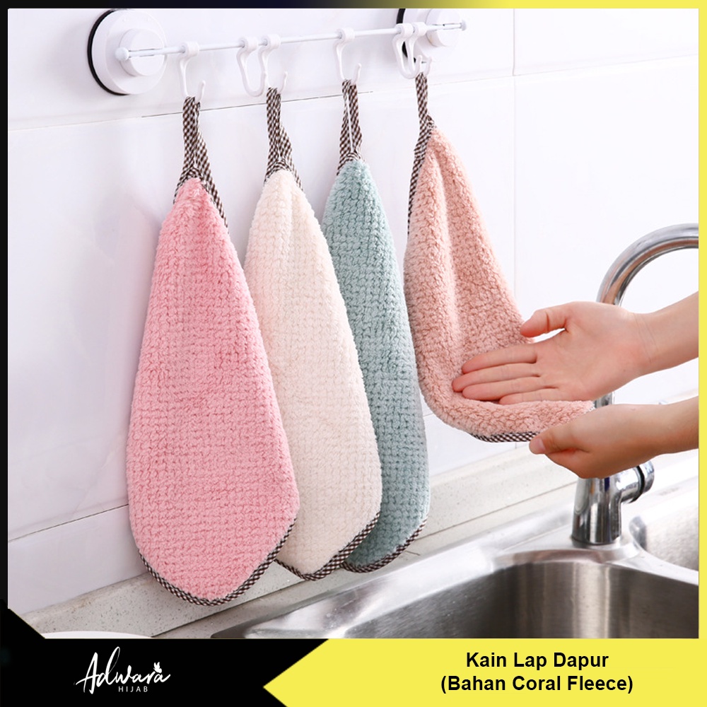 Kain Lap Dapur Serbaguna Bahan Coral Fleece / Kain Lap Cuci Perabotan Rumah Tangga