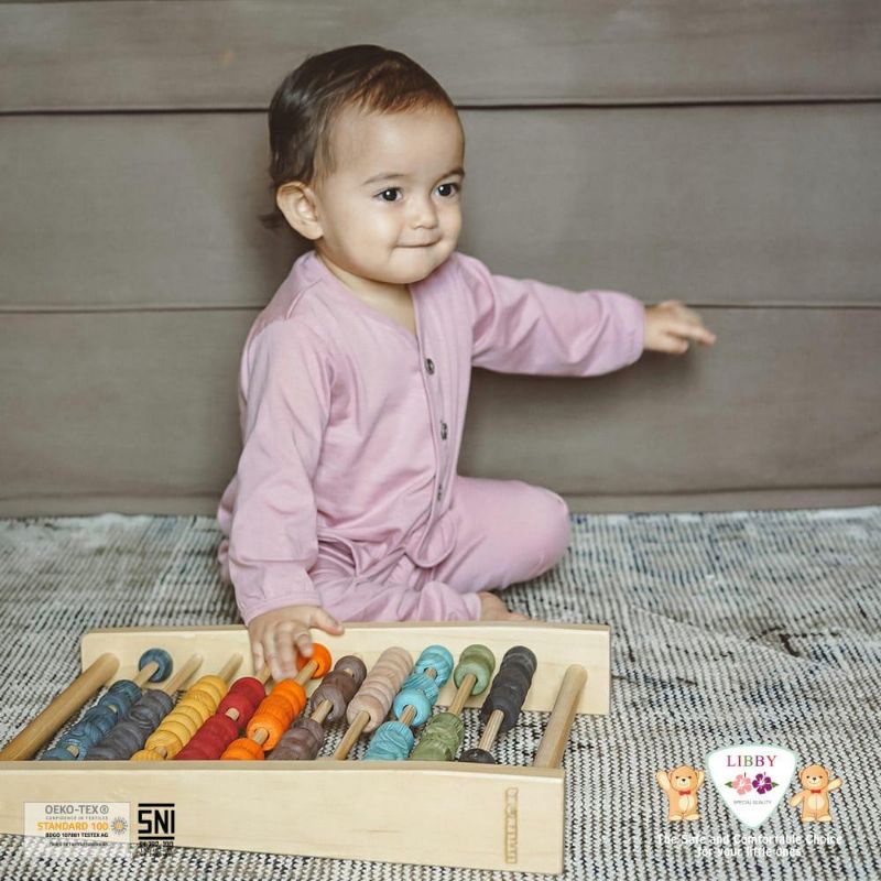 LIBBY COMFY SET EARTH COLOR SERIES Setelan Panjang Kancing Depan (1 Stel/pack)