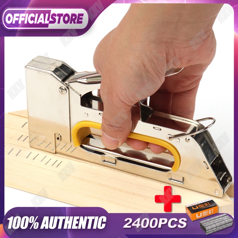 Stapler Tembak Cekrekan Pengokot Hekter Gun Tacker Guntacker Staples Sofa, Staples Jok Stepler Motor, Kursi, dll