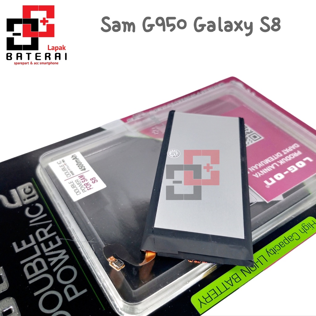 LOG - ON Baterai Samsung S8 g950 Double IC Protection Battery Batre