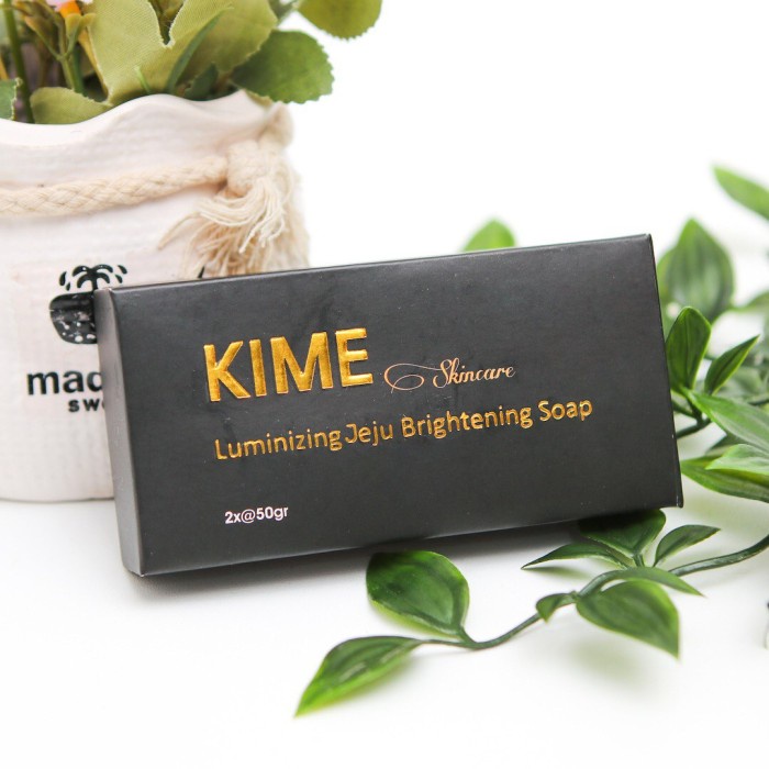 Sabun Kime Skincare Original BPOM Isi 2 Jeju Brightening Luminizing Soap Kimei Korea Ori Glowing Pemutih Penghilang Flek Hitam Kimey Pencerah Pembersih Wajah dan Badan Tubuh Kimee Korean Soap Pria dan Wanita Yang Aman Sabun Kecantikan Modern