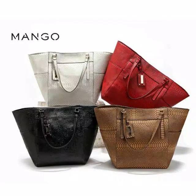 MANGO CROCO TOTE BAG