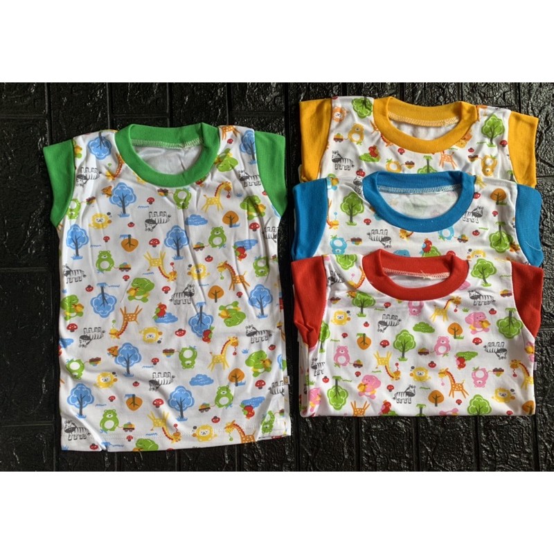 Kaos Setali/Oblong Bayi/Anak Motif Putih YLIN (SNI/1pcs)