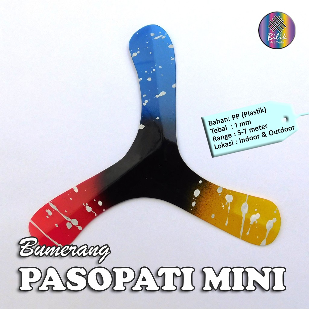 Bumerang Boomerang PASOPATI MINI Mainan Anak Edukatif Tradisional Sport Fun Short Range