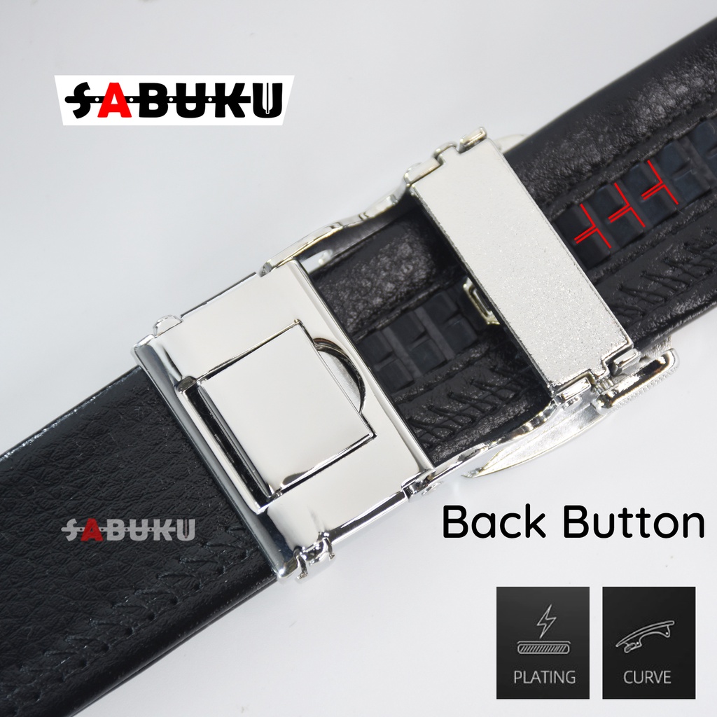 Ikat Pinggang Pria Tipe Rell Otomatis Outo Lock PU Kulit Fhasion Korea Mewah - 063