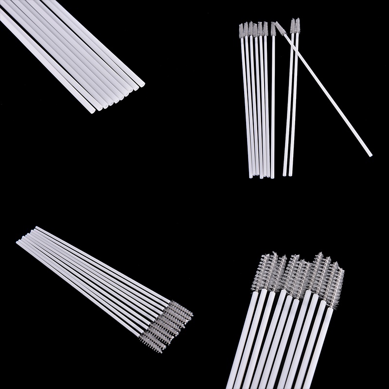 【Theredsunrisesiwy.id】New 10pcs Stainless Steel Straw Reusable Washable Cleaner Cleaning Brush