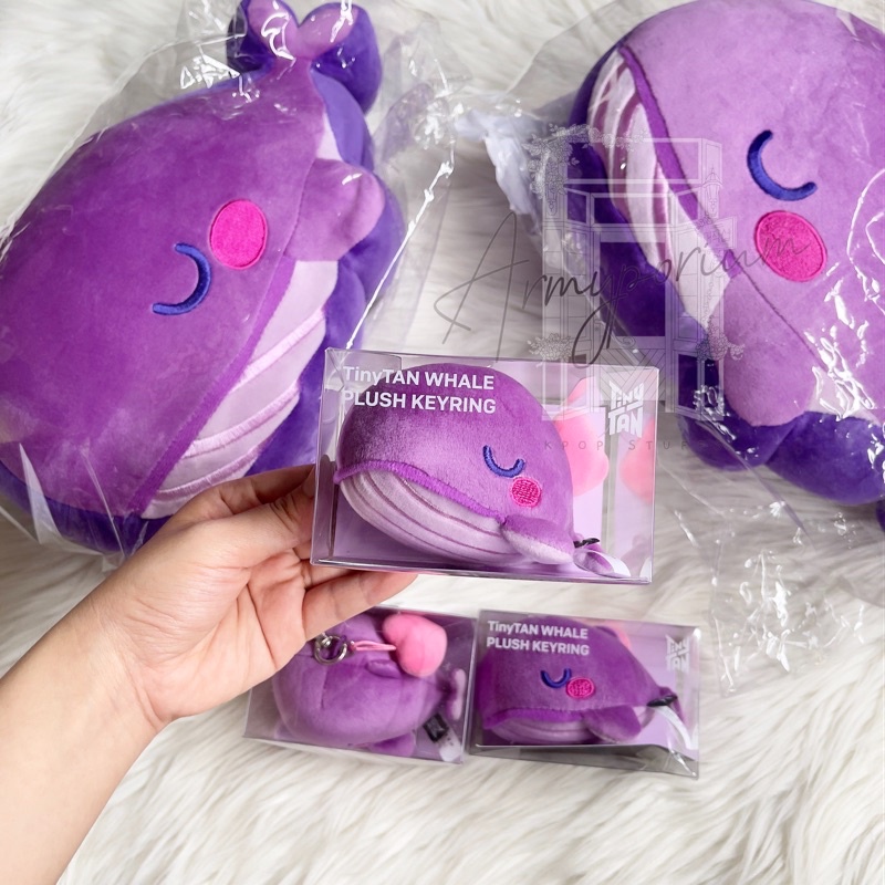 [READY] BTS - TinyTan Plush Whale Purple Keyring Keychain