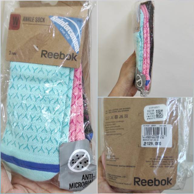  Kaos Kaki Reebok  3pcs Mix Warna ORIGINAL Shopee Indonesia