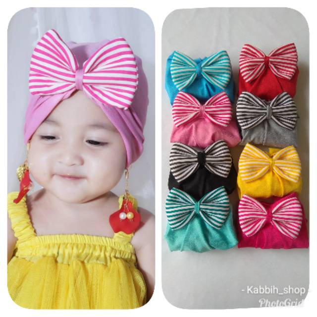 Turban anak anting pita salur