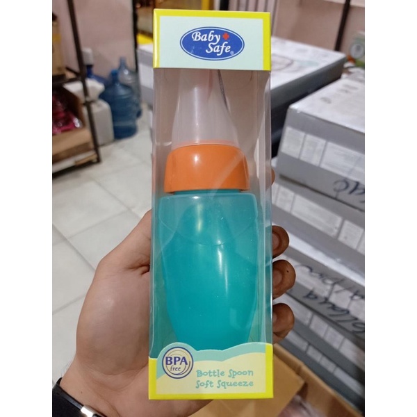 Baby Safe Bottle Spoon Soft Squeeze Botol Sendok Makan Bayi