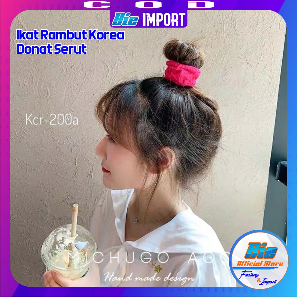 Ikat Rambut Donat Serut Lebar Korean Style Impor Best Seller