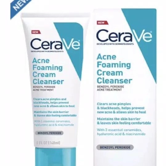 Jual Cerave Acne Foaming Cream Cleanser With Benzoyl Peroxide Shopee Indonesia