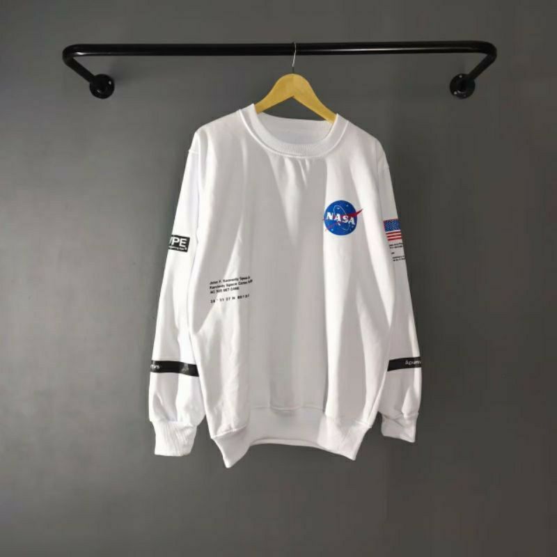 SWEATER CREWNECK NASA GLOBAL H&amp;M/CREWNECK NASA GLOBAL H&amp;M/ PRIA/WANITA/ TERMURAH/ COD