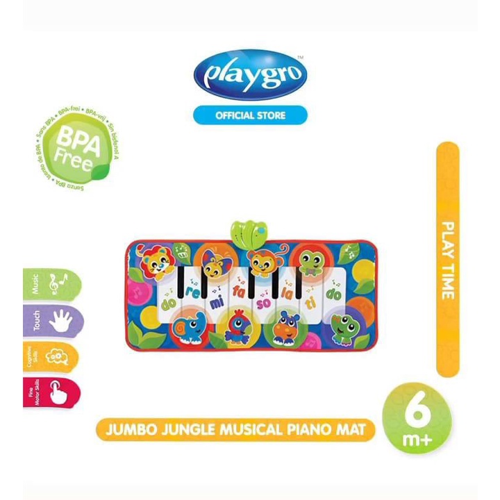 Playgro Jumbo Jungle Musical Piano Mat