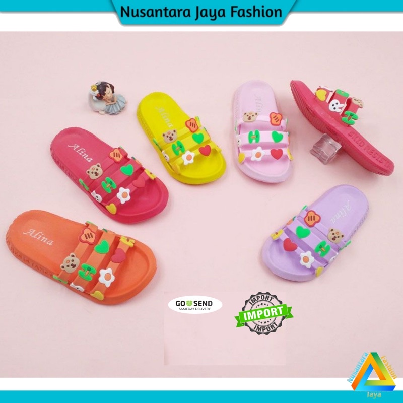 Sandal Anak Perempuan CUTE Jelly Import Tali 3 Motif Terlaris