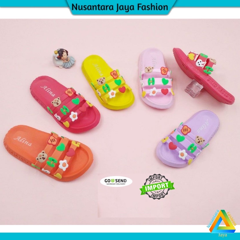 Sandal Anak Perempuan CUTE Jelly Import Tali 3 Motif Terlaris