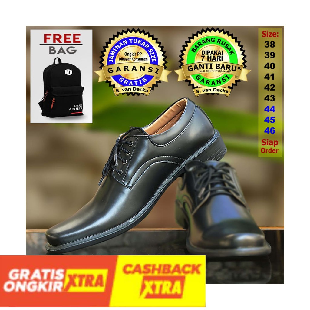 ORIGINAL  - Sepatu Pantofel Pria Sepatu Kulit Sepatu Kerja Sepatu Big Size Sepatu Pantopel Sepatu