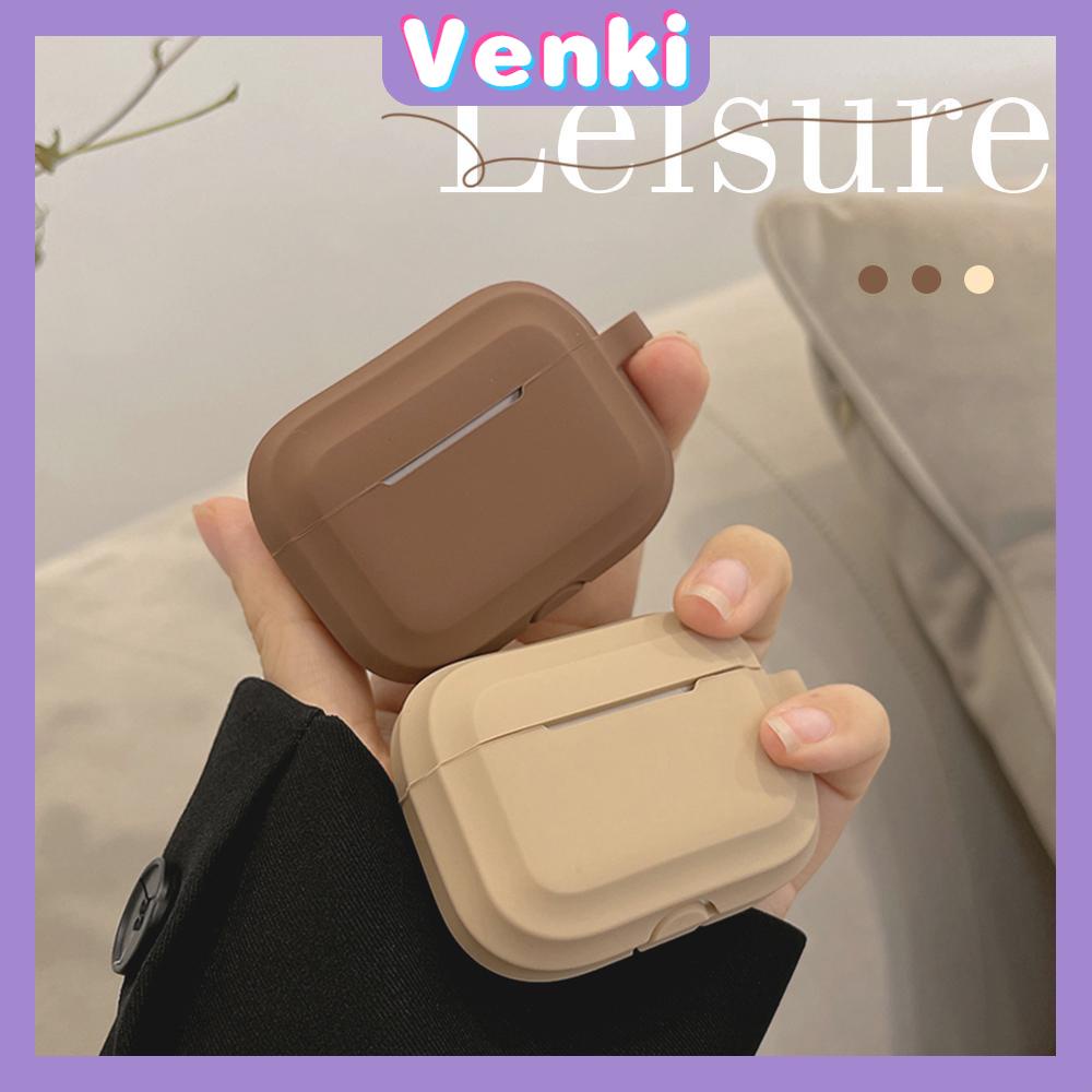 Airpods Pro Case Headphone Case Skin Feel Silicone Soft Case Shockproof Waterproof Full Coverage Brown Coffee Milk Tea Simple Style For Airpods1 Airpods2 Airpods3 Airpods Pro