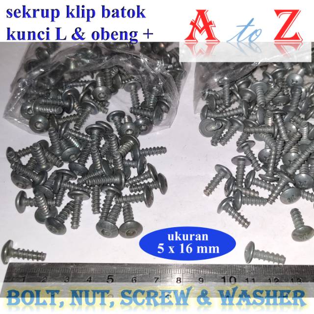 Sekrup bodi motor/skrup only (batok yamaha) baut batok yamaha
