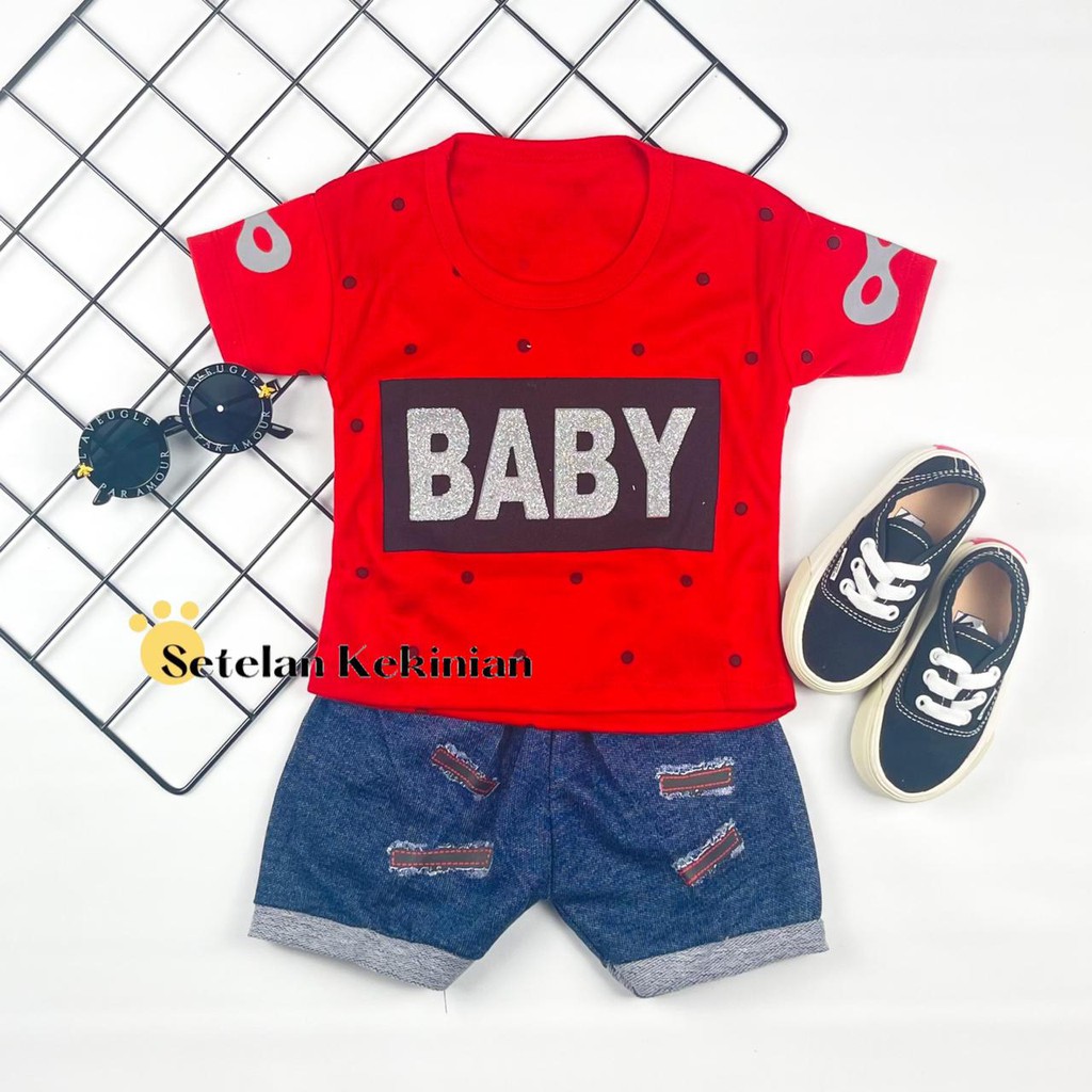 [SK] Setelan Baby Laki Laki Baju Bayi Ecer Casual Kasual Setelan Anak Harga Grosir Karakter Set Anak