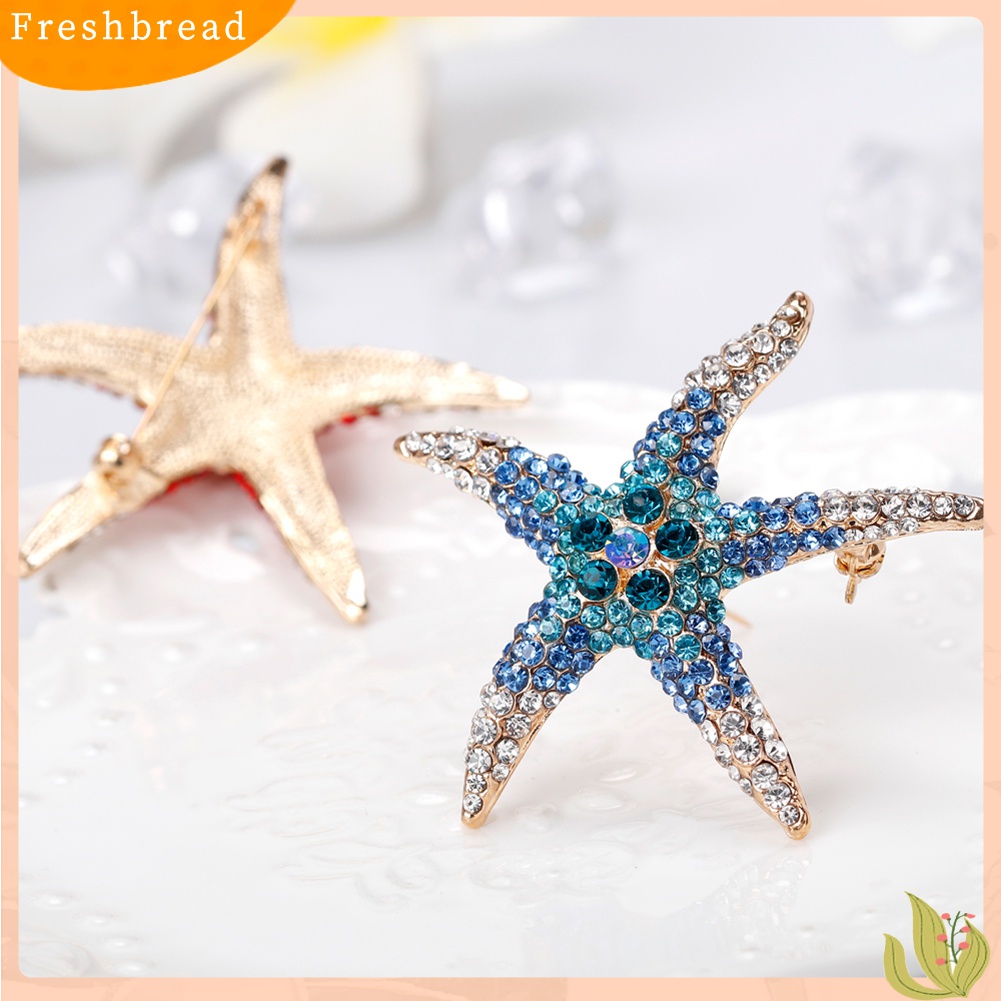 [ TERLARIS]Fashion Full Rhinestone Beach Starfish Brooch Pin Wedding Party Bridal Jewelry
