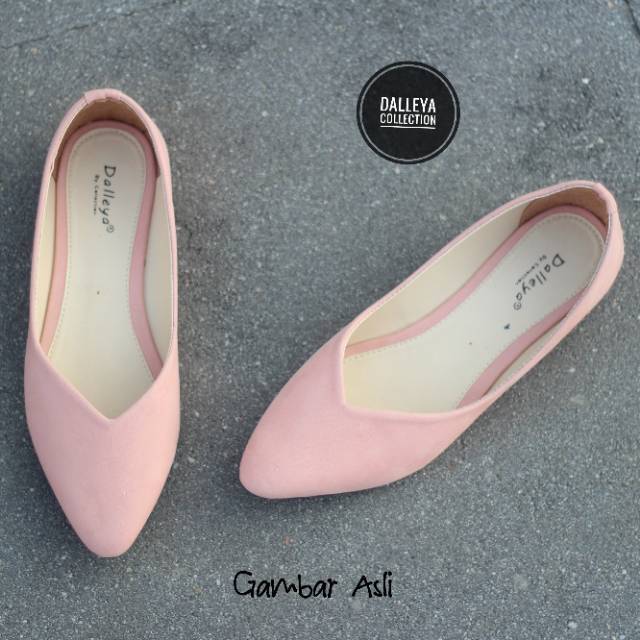 Lilyshoes AGUXI real  pict  sepatu Dalleya teplek wanita 