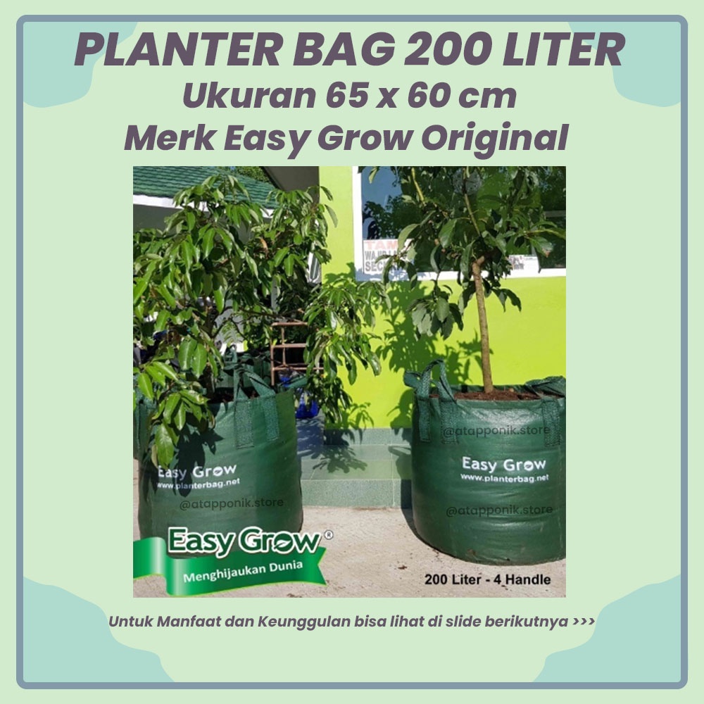 Planter Bag 200 Liter Easy Grow - Ukuran 65 x 60 cm Untuk Tabulampot