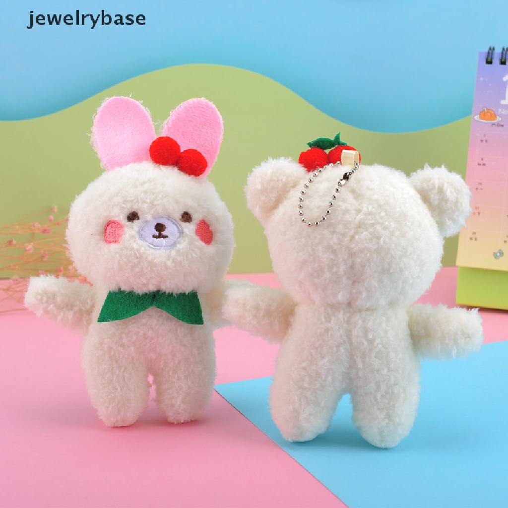 Perhiasan Bentuk Kartun Lucu Bahan Plush ​Gantungan Kunci Bentuk Boneka Kelinci / Beruang / Cherry Untuk Dekorasi Tas Ransel