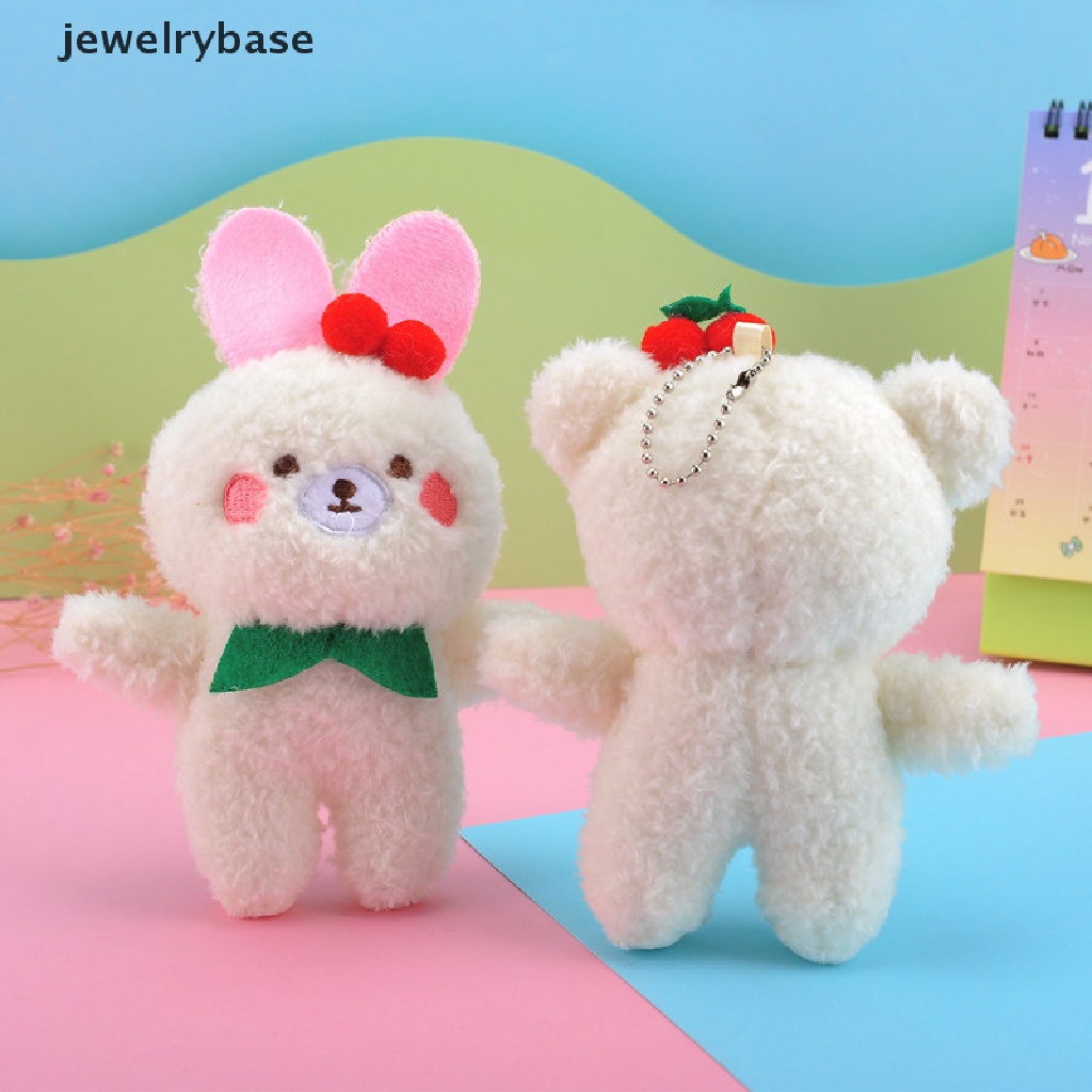 Perhiasan Bentuk Kartun Lucu Bahan Plush ​Gantungan Kunci Bentuk Boneka Kelinci / Beruang / Cherry Untuk Dekorasi Tas Ransel