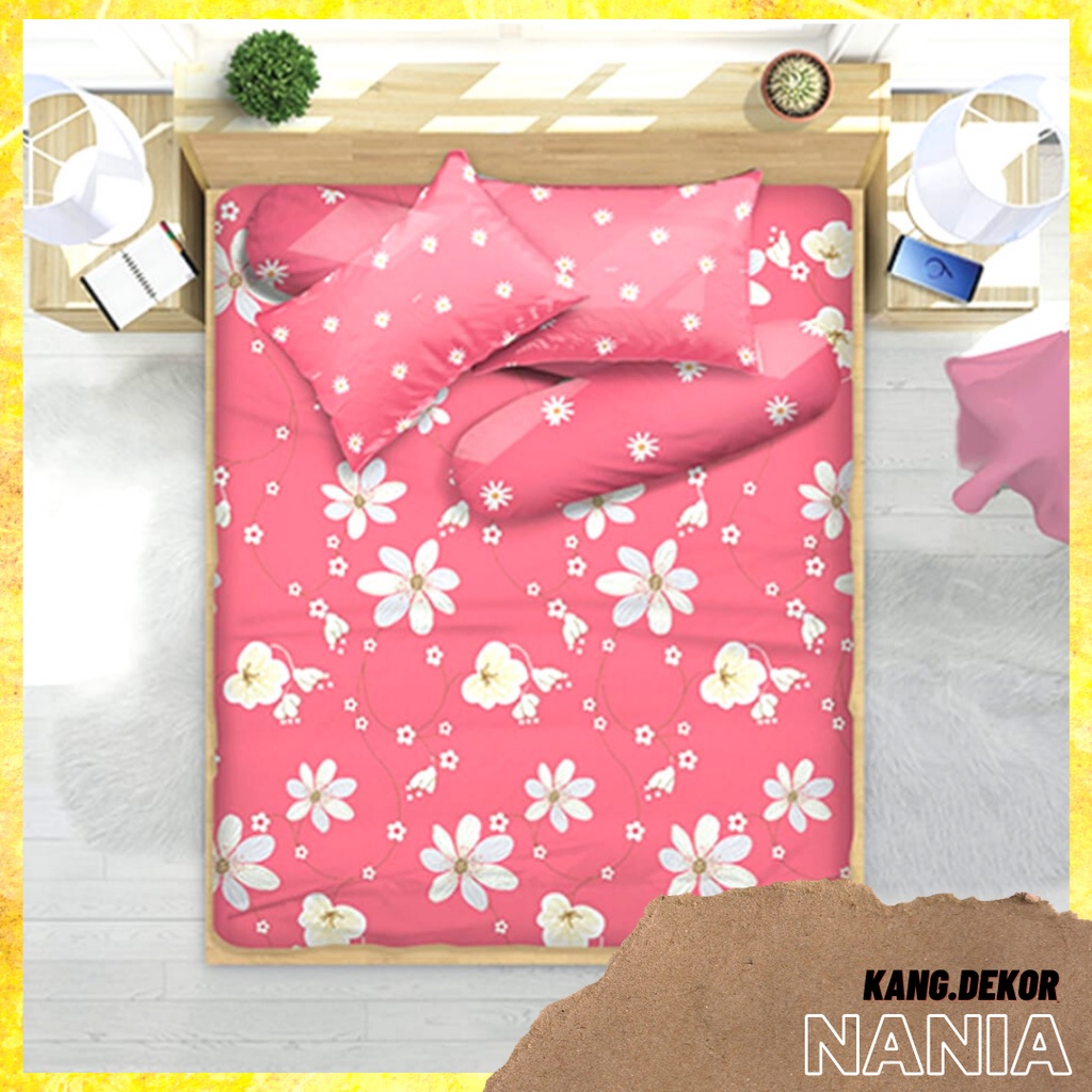 Sprei My Love Motif NANIA 160X200 Queen NO 2 Tinggi 30 cm MyLove Terbaru Seprai Katun Tebal Murah Sp