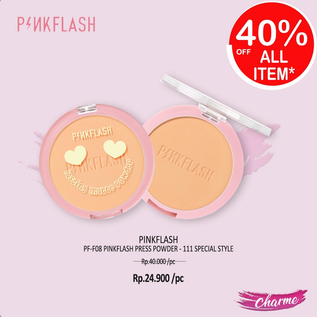 (READY &amp; ORI) Pinkflash Press Powder Special Style Bedak PF08 PF 08 F08