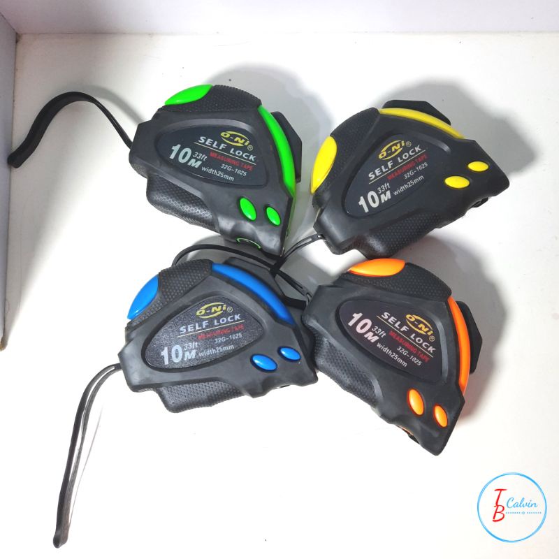 Meteran Tangan 10 meter Self lock ONI / Meteran Tukang / Measuring Tape