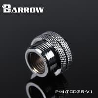 BARROW TCDZS-V1 Threaded Pass Through G1/4 F-F Fitting - Silver