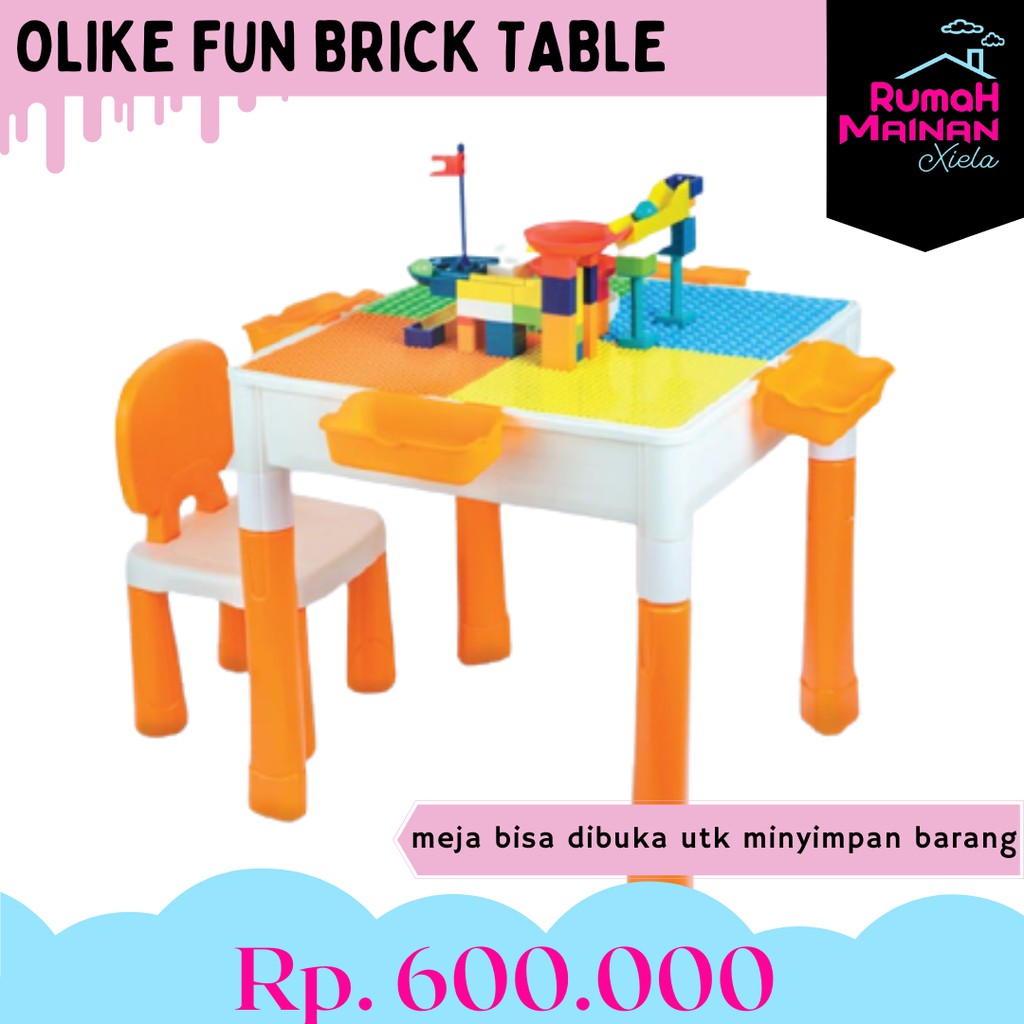 OLIKE FUN BRICK TABLE - MEJA ANAK SERBA GUNA - 1872