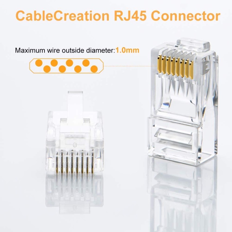Kepala Kabel LAN RJ45 Cat6 Cat5 UTP FTP Modular Plug Ethernet /Konektor Modular RJ45 Cat6 Tembus Ant