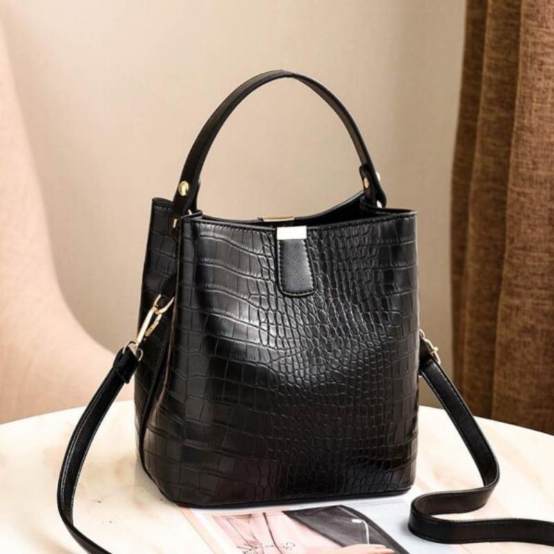 Tas selempang wanita import croco F21116