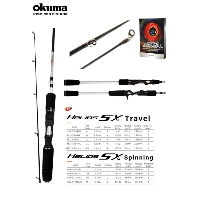 JORAN CASTING OKUMA HELIOS SX SPINNING