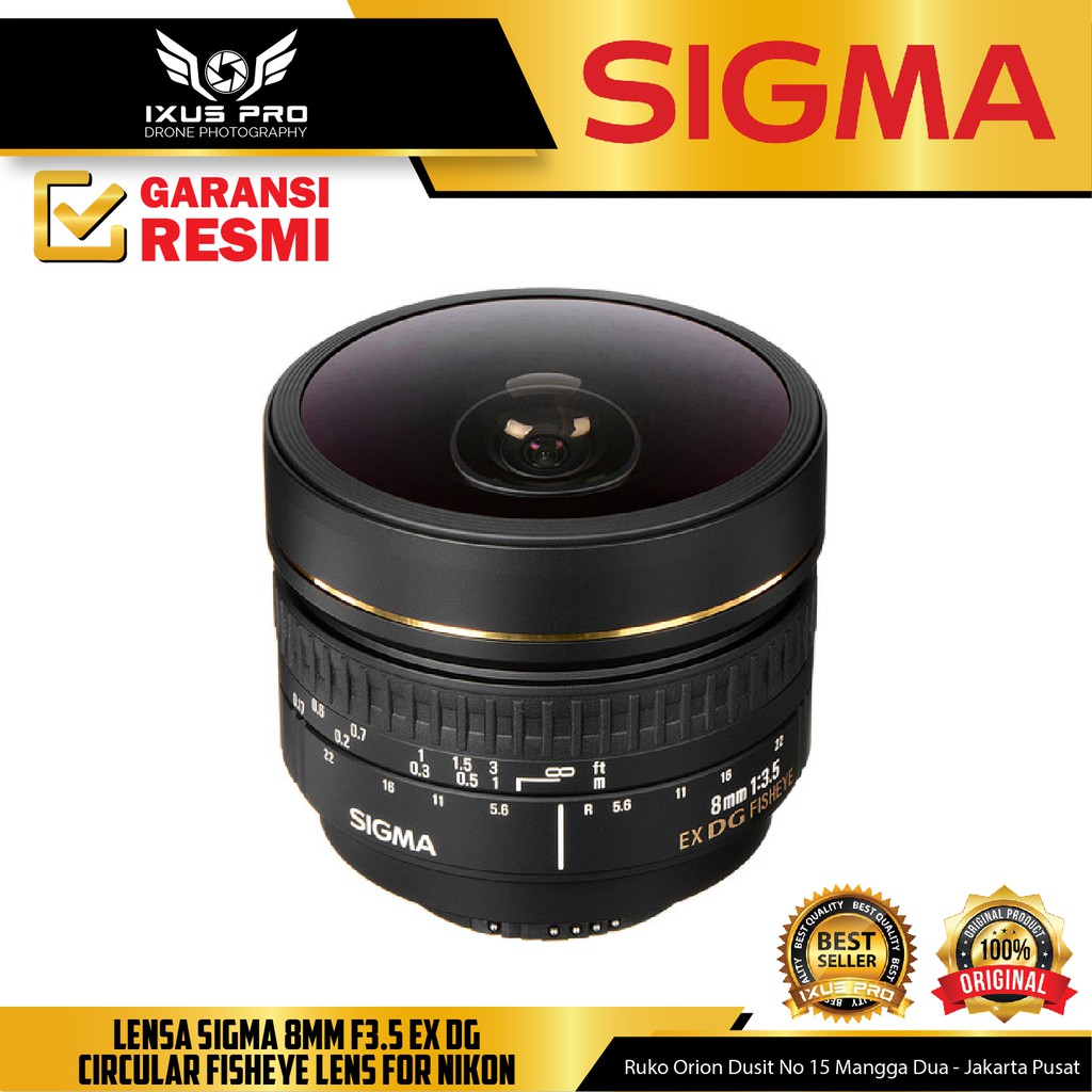 LENSA SIGMA 8MM F3.5 EX DG CIRCULAR FISHEYE LENS FOR NIKON