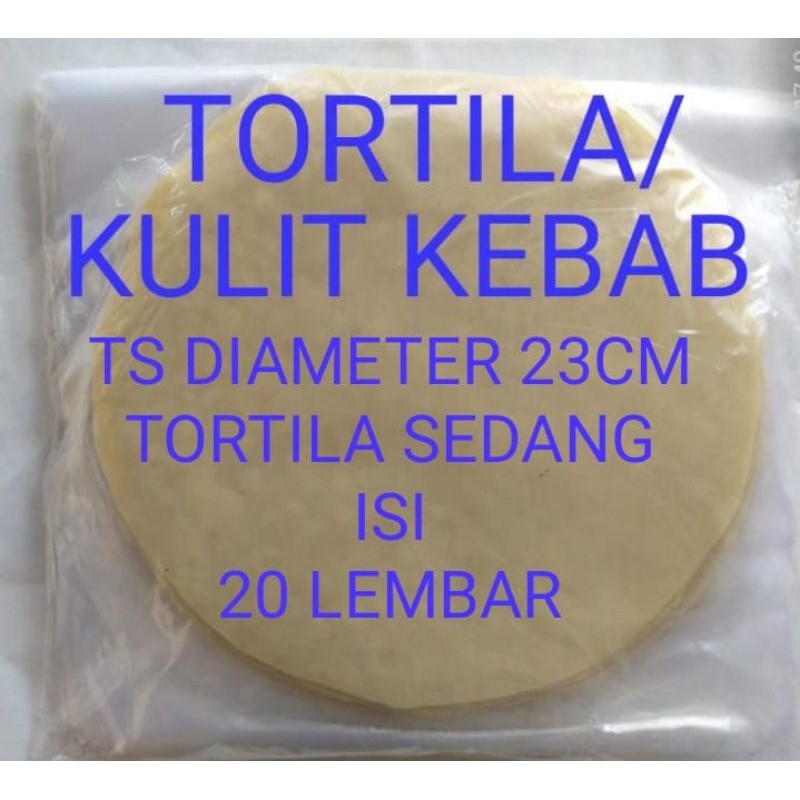 Tortila sedang crispy size 23 cm isi 20 lembar