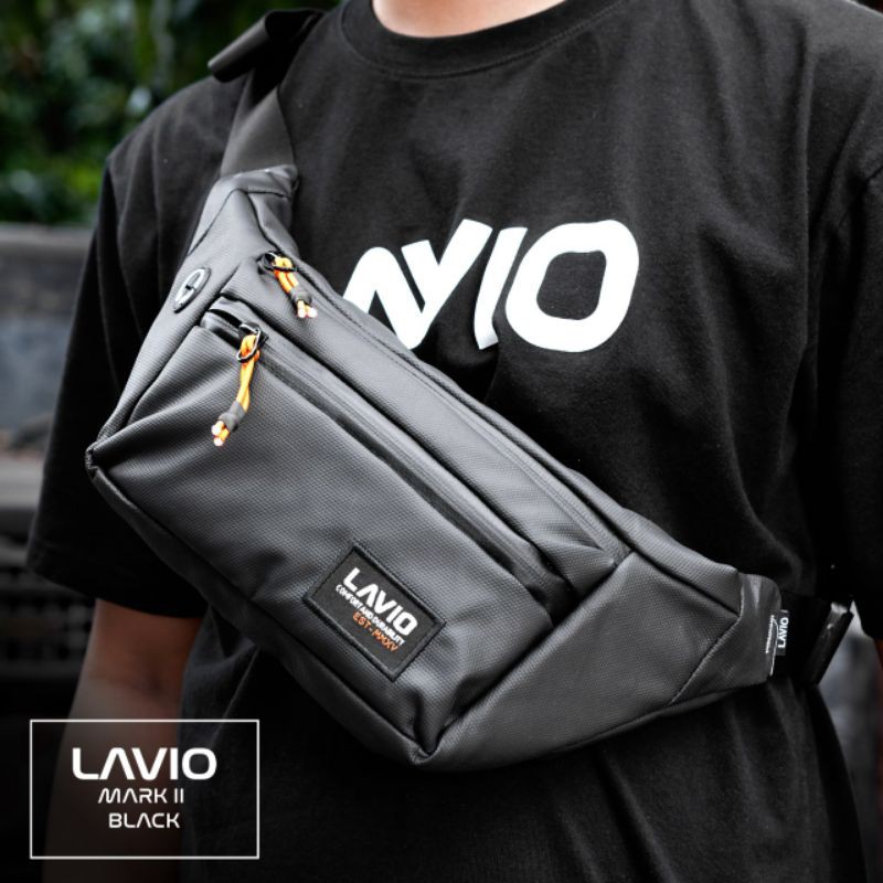 Tas Selempang Pria Waist Bag Original Lavio Mark II Waterproof Slot Headset
