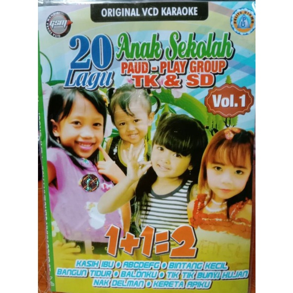 Kaset lagu anak original vcd karaoke 20 lagu anak sekolah paud play grup TK & SD