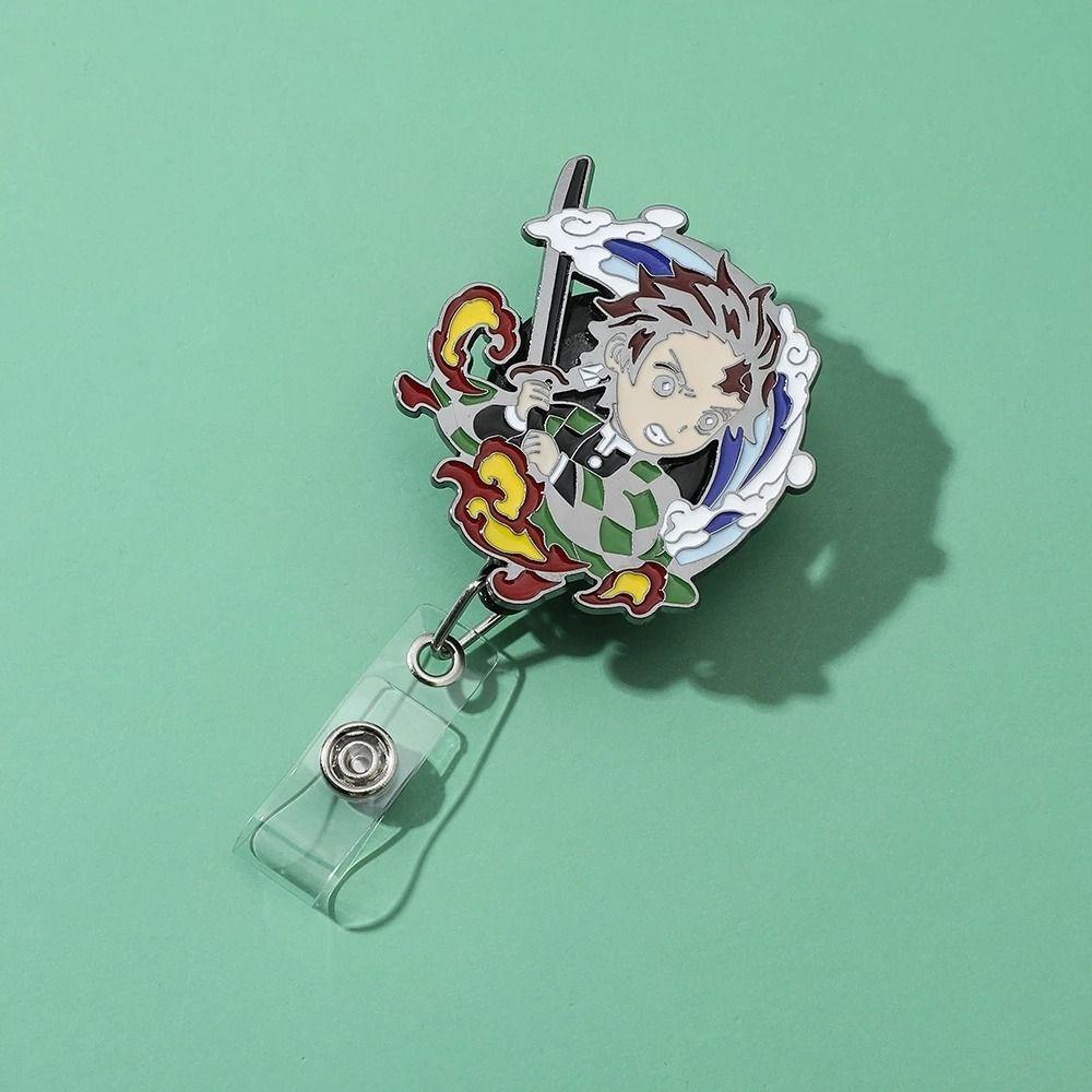 Mxbeauty Retractable Badge Reel Perlengkapan Sekolah Rumah Sakit Dada Kartu Kimetsu No Yaiba ID Lanyard Demon Slayer Perawat Badge Holder