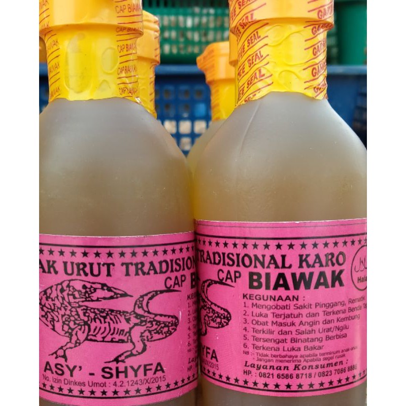 Minyak Karo Cap"BIAWAK" ORI