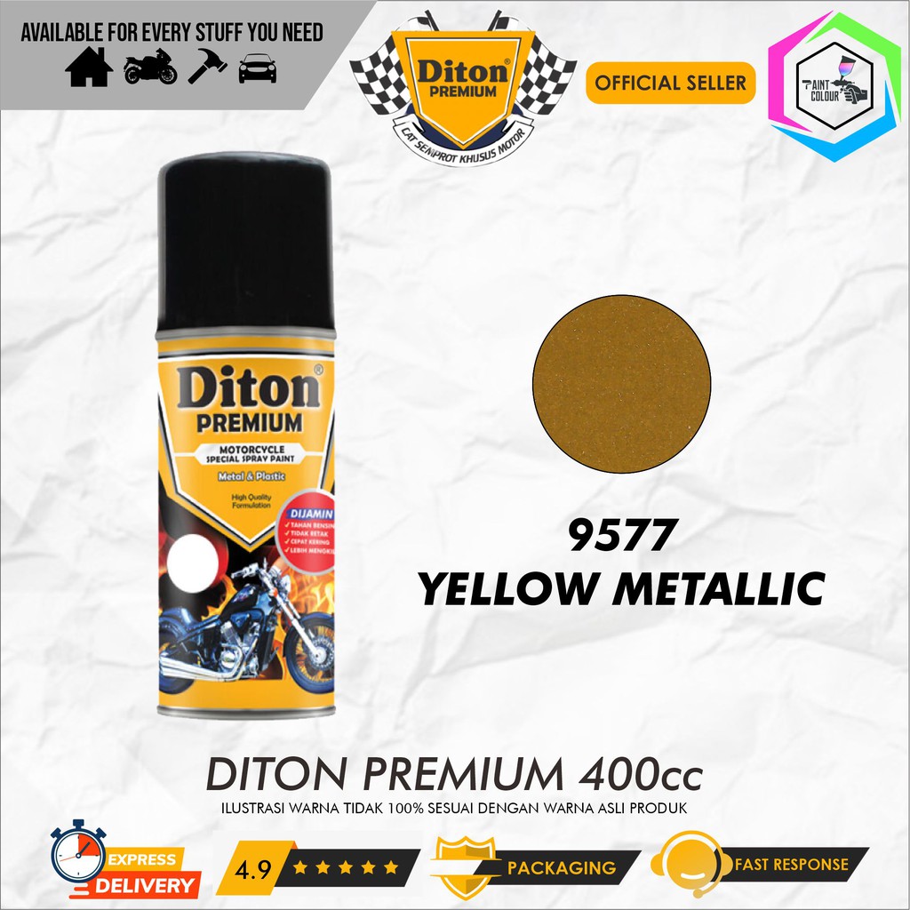 Diton PREMIUM 9577 Yellow Metallic Cat Semprot