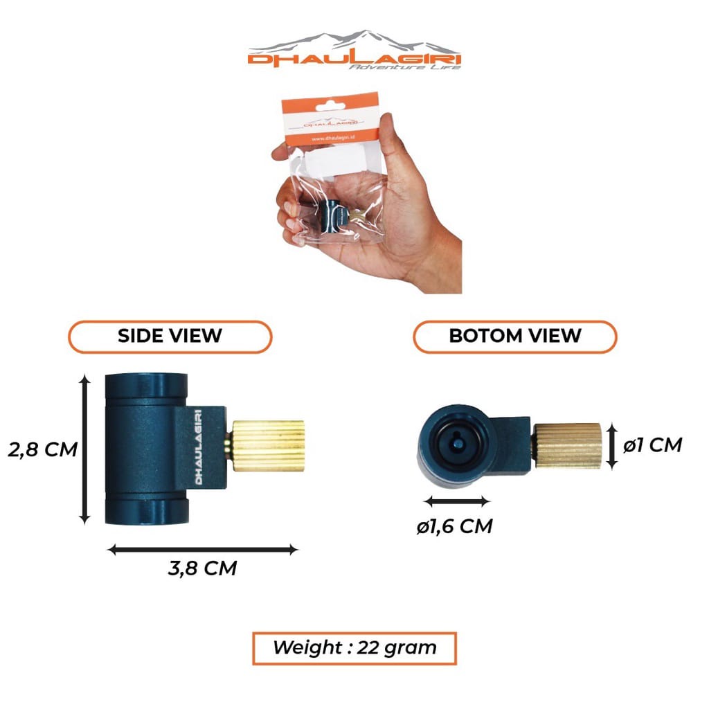 Konektor Gas Dhaulagiri Canister -  Refil Gas Portable - Alat Penghubung Isi Ulang gas hicook