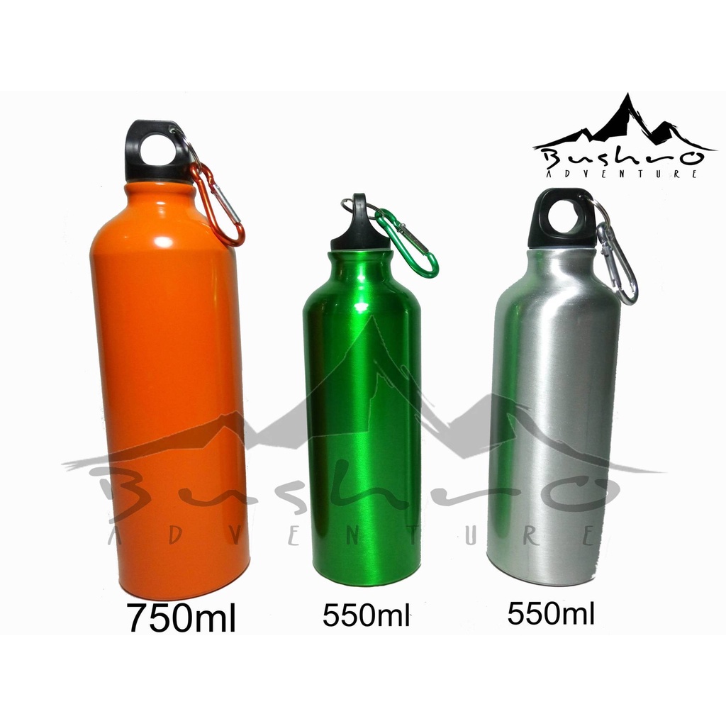 Botol Minum Olahraga Bahan Almunium Dengan Carabiner Kapasitas 750ml