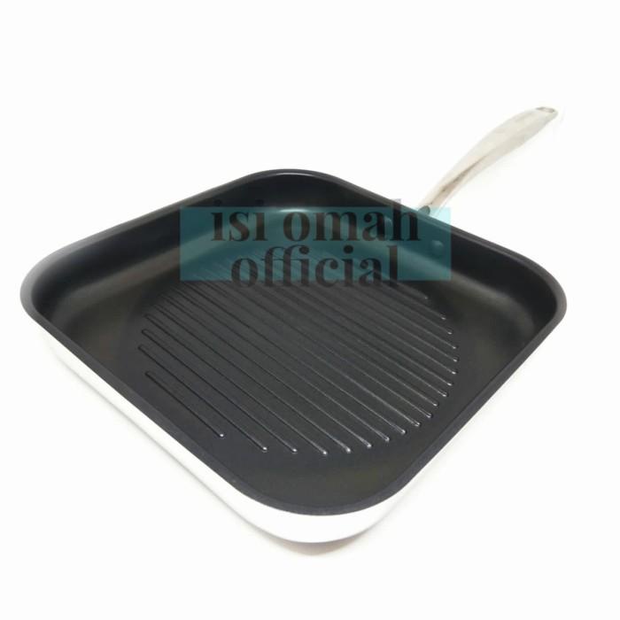 Wajan Panggang Keramik Ceramic Square Grill Pan Maxim Aubecq 28 Cm