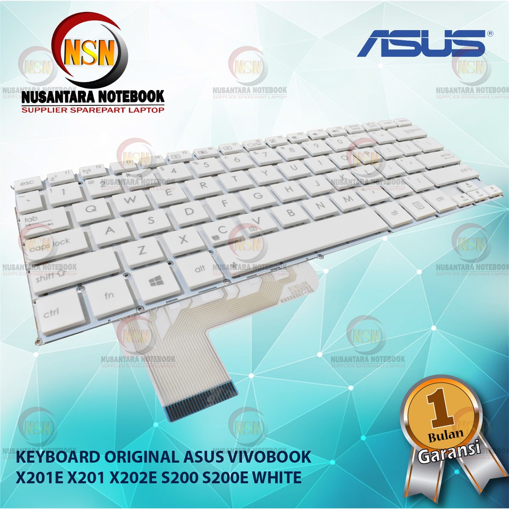 Keyboard Original Asus VivoBook X201E X201 X202E S200 S200E white