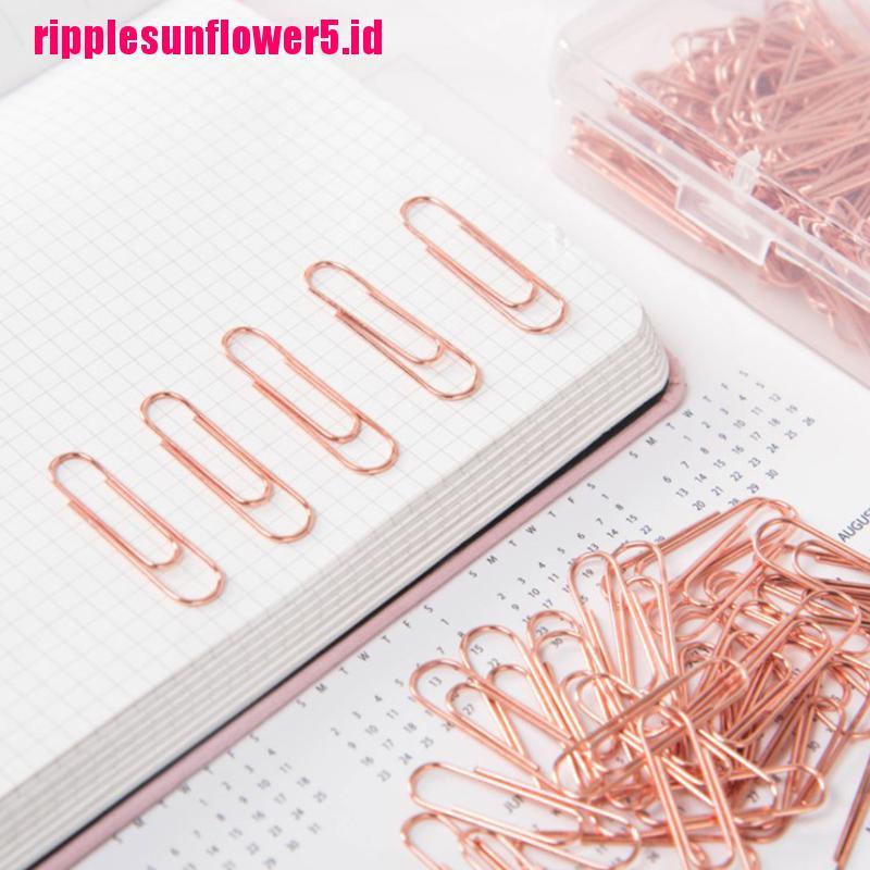 120pcs Pembatas Buku Bahan Metal Warna Rose Gold