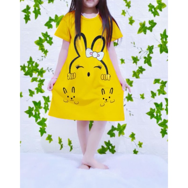 daster anak perempuan bunny pita